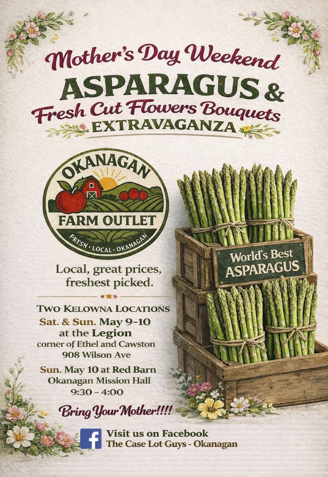 Asparagus & Fresh Cut Flowers Bouquets Extravaganza poster
