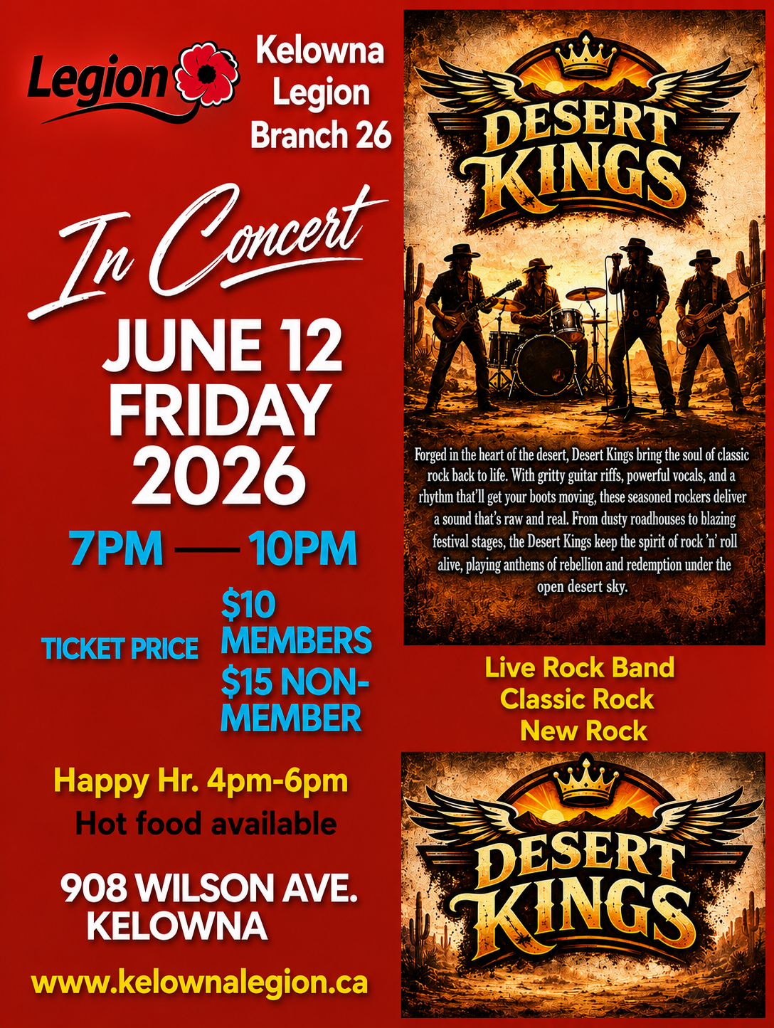 Desert Kings In Concert June 12 2026
