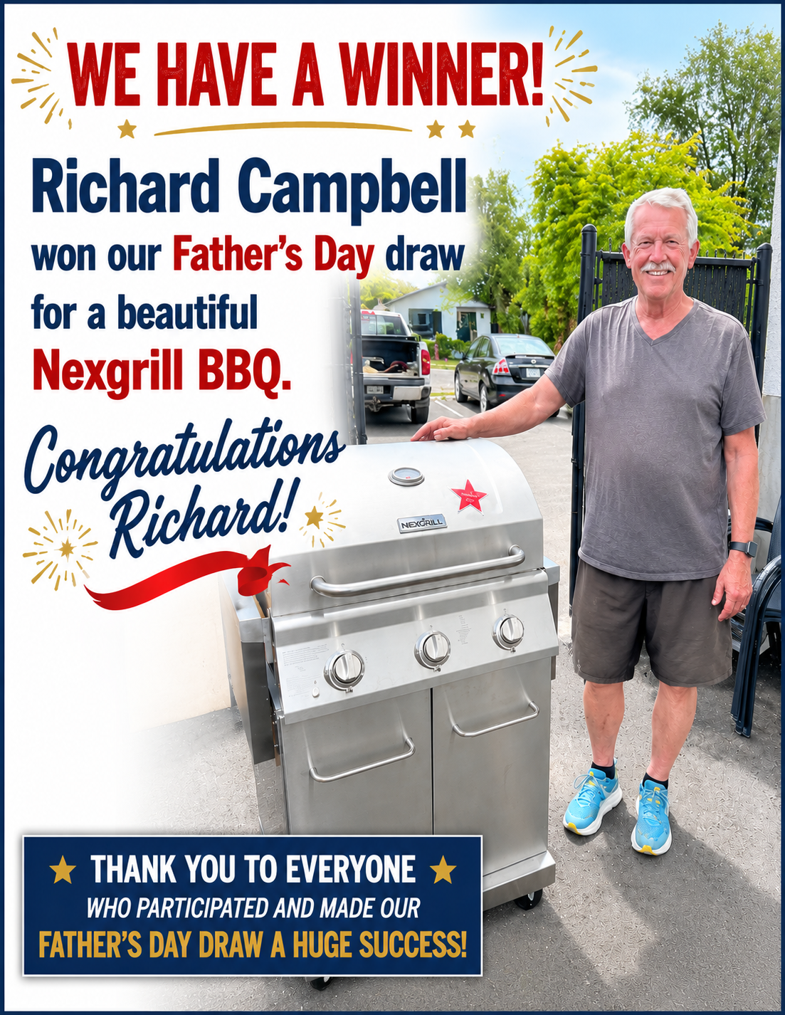 Father's Day Draw Winner, Richard Campbell