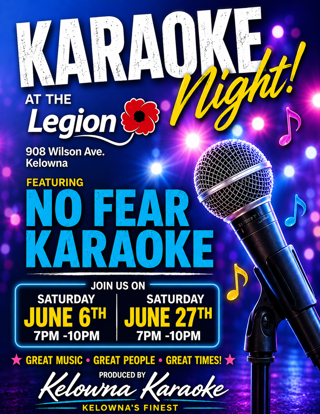 No Fear Karaoke Night poster