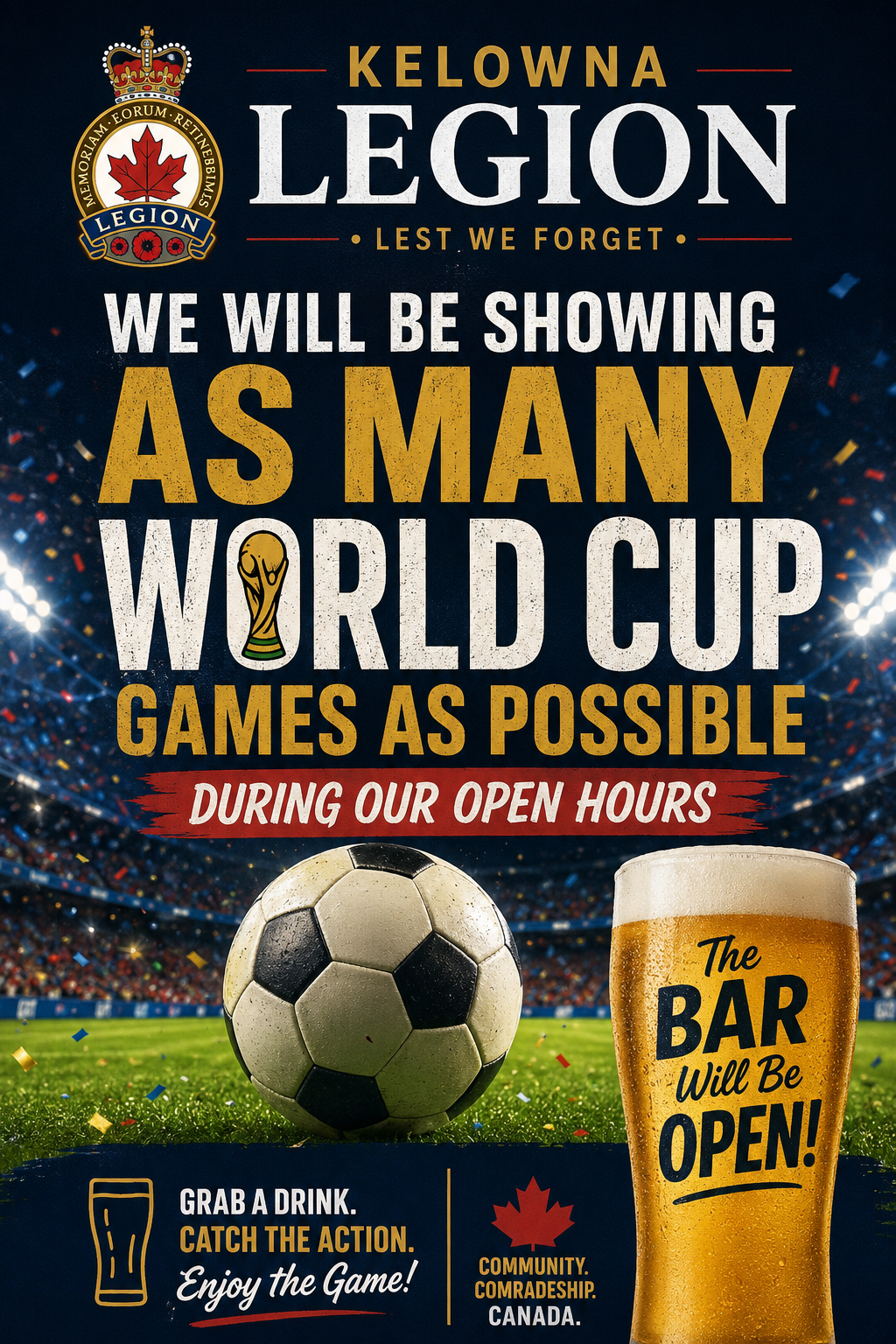 World Cup Games at the Kelowna Legion