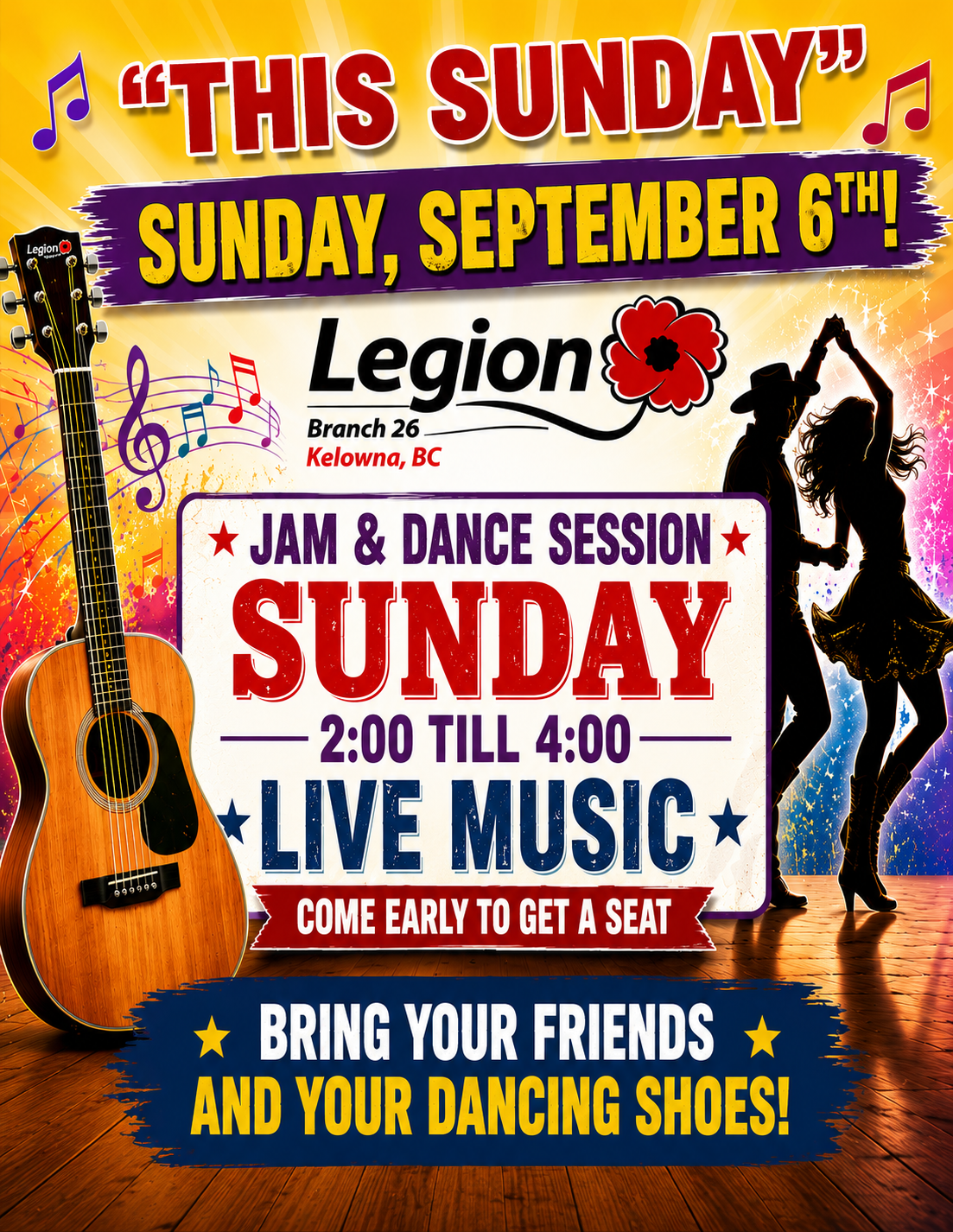 Jam & Dance Session poster - Sep 6