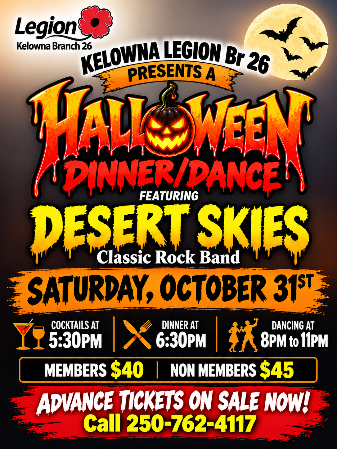 Halloween Night Dinner/Dance Oct 31