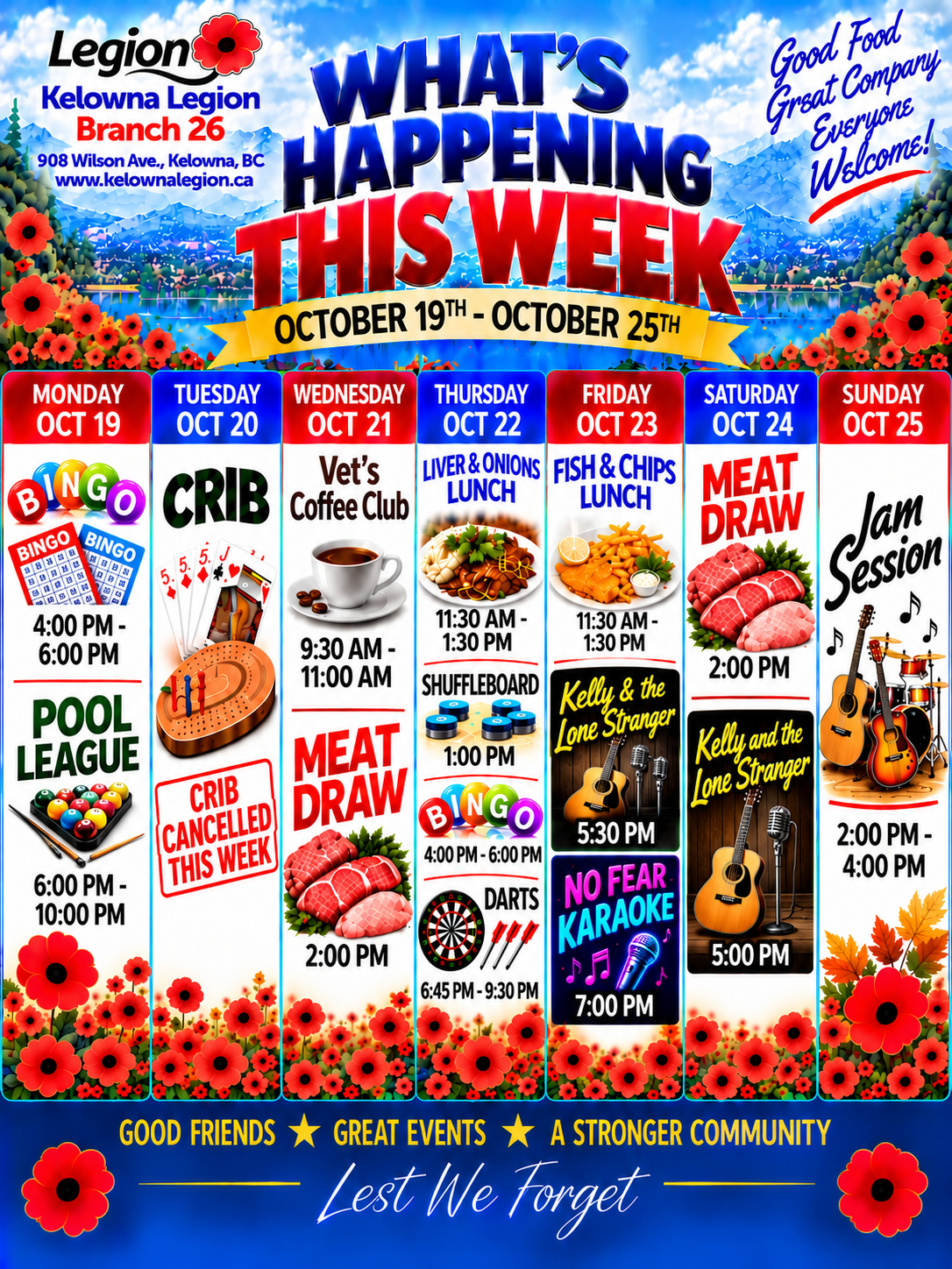 This Week at the Legion Oct 19 - 25